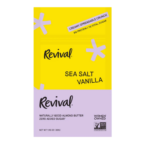 Revival Sea Salt Vanilla Naturally Almond Butter Packet, 1.15 oz